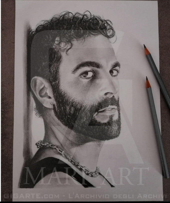 #marcomengoni #ritrattoamatita