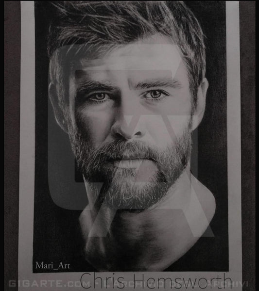 Ritratto a matita Chris Hemsworth